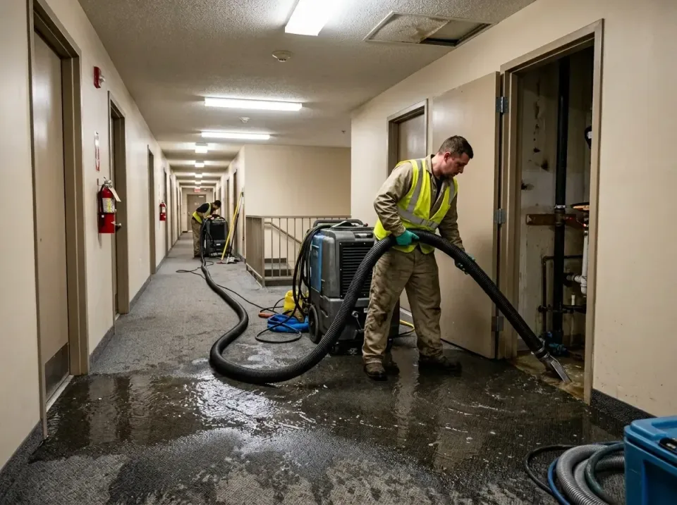 multi-unit-apartment-hallway-f-005 — frequently asked questions, Emergency Burst Pipe Water Extraction & Removal in Bay Mine…